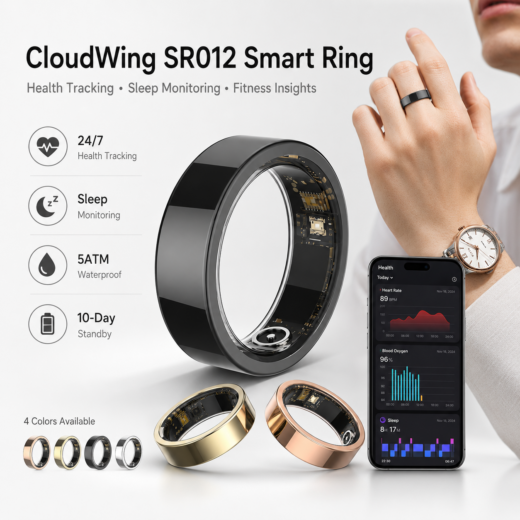 CloudWing SR012 Smart Ring | Health, Sleep & Fitness Tracking